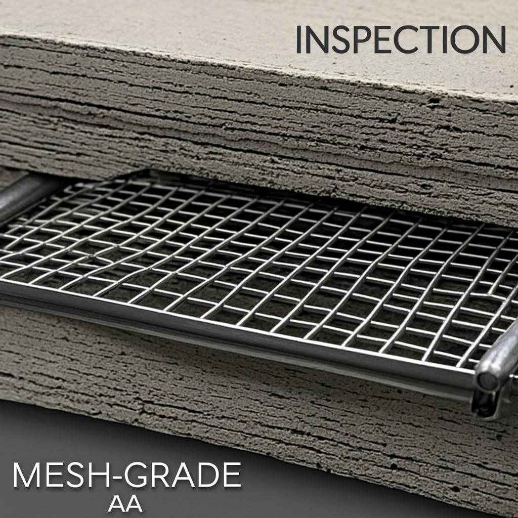 concrete slab with wire mesh